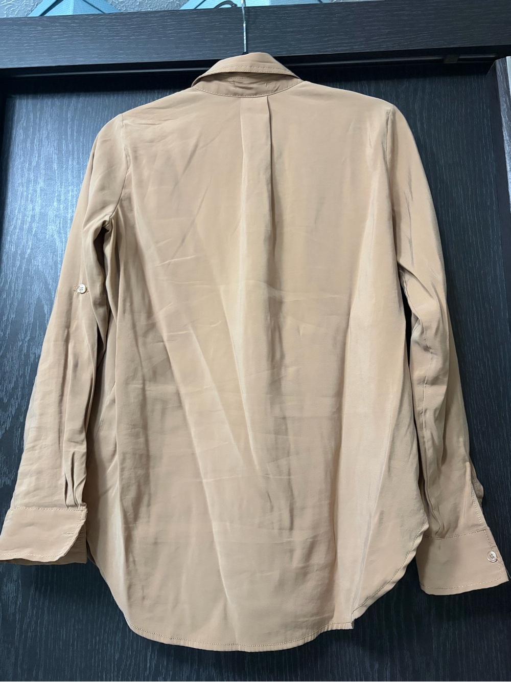 Max Studio Tan Collared Button-Front Shirt - Picture 3 of 10